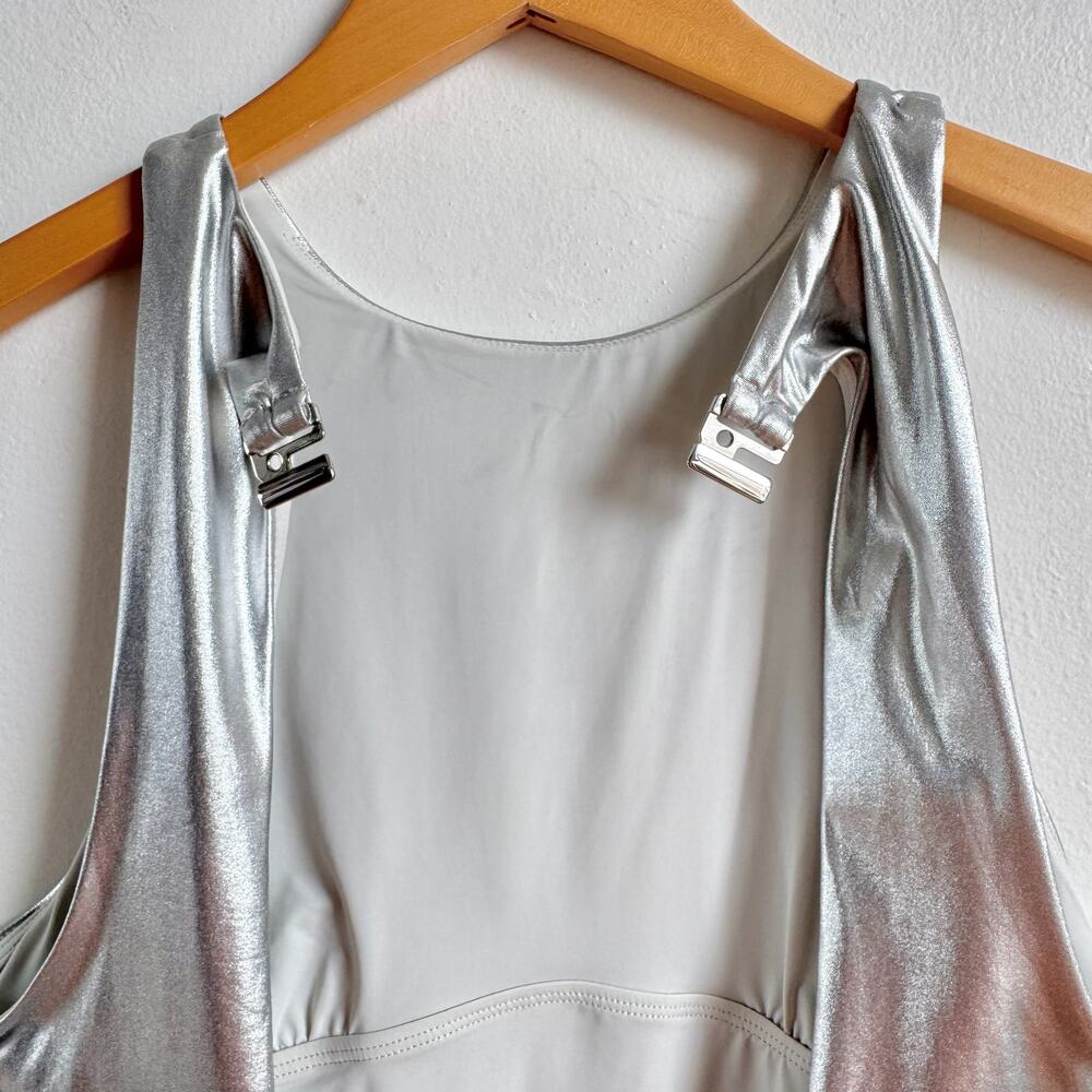 NWT SOLID & STRIPED The Kendall Silver One-Piece Bathing suit - Picture 3 of 7